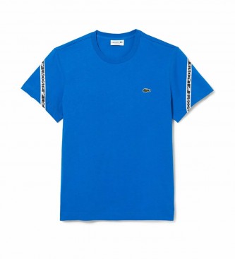 Lacoste T-shirt med almindelig pasform og bl printede striber