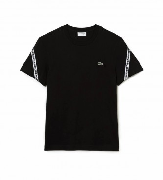 Lacoste T-shirt med almindelig pasform og sorte printede striber