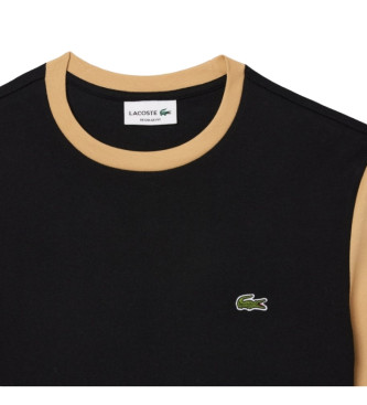 Lacoste T-shirt vestibilit regolare Design nero, marrone