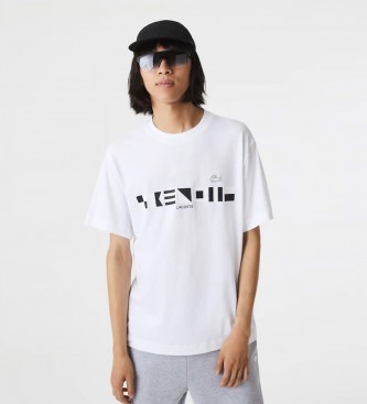 Lacoste T-shirt  coupe dcontracte avec imprim blanc