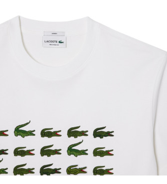 Lacoste T-shirt med avslappnad passform och vitt emblemtryck