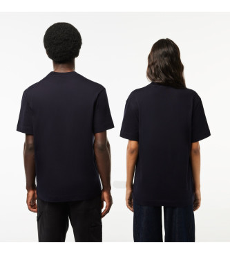 Lacoste Relaxed fit T-shirt with navy emblematic print