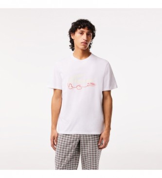Lacoste Relaxed Fit T-shirt hvid strik