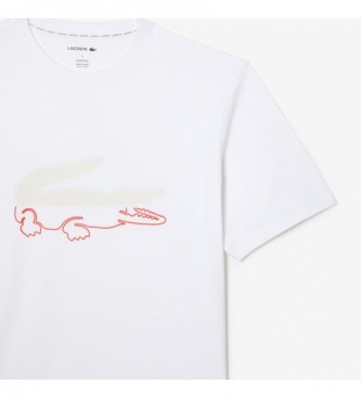 Lacoste T-shirt  coupe dcontracte en maille blanche