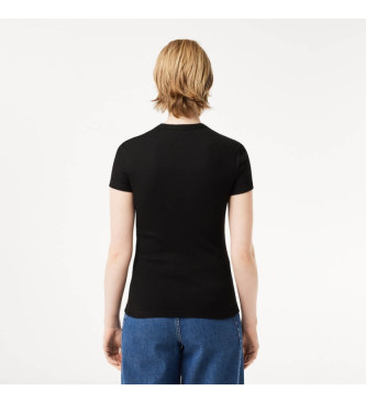 Lacoste T-shirt de corte justo preta