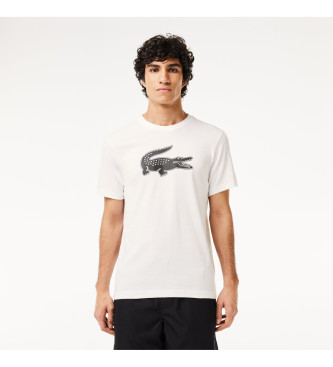 Lacoste Koszulka sportowa Crocodile 3D biała