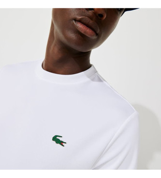 Lacoste T-shirt bianca con logo sportivo