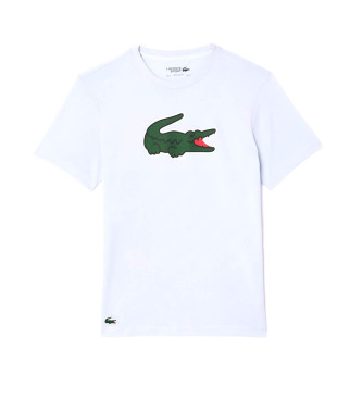 Lacoste Ultra Dry Weies T-Shirt mit Krokodil
