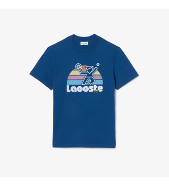 Lacoste Sprany T-shirt w kolorze niebieskim