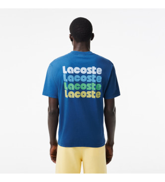 Lacoste Gewassen effect T-shirt blauw