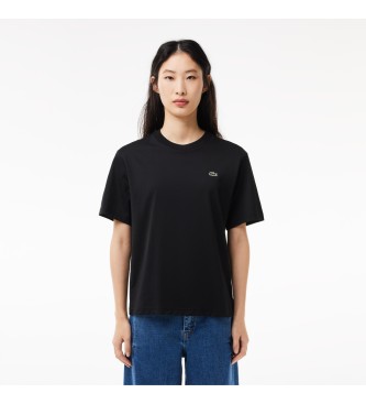 Lacoste Relaxed Fit Pima-T-Shirt schwarz