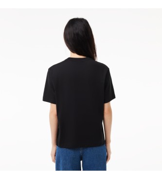 Lacoste Pima T-shirt med avslappnad passform svart