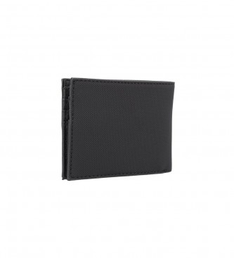 Lacoste Skórzany portfel w kratę czarny
