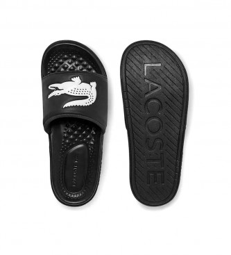 Lacoste Zwarte logo slippers