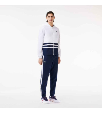 Lacoste Tennis-Trainingsanzug mit weiem, blauem Blockdesign