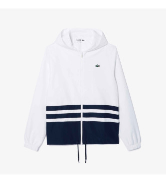 Lacoste Sportsuit tennis tracksuit with white, blue block design