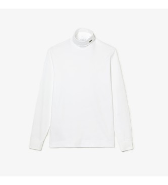 Lacoste T-shirt Col Roule Manches Longues white