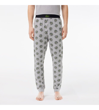 Lacoste Graues Pyjama-Set aus Stretch-Strick