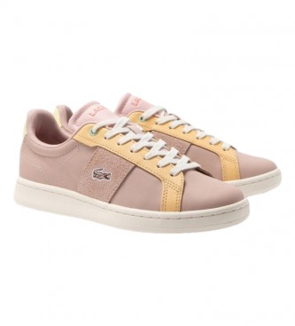 Lacoste Carnaby pink leather trainers