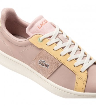 Lacoste Carnaby pink leather trainers