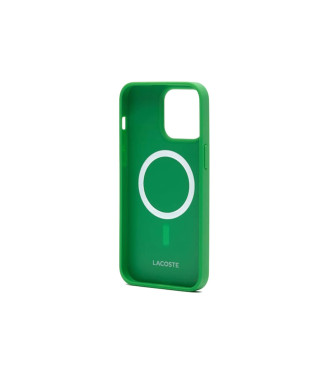 Lacoste Iphone 15 Pro Max Green Pique Effect-etui