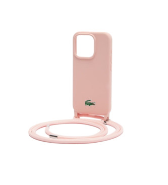 Lacoste iphone 15 Pro-etui pink