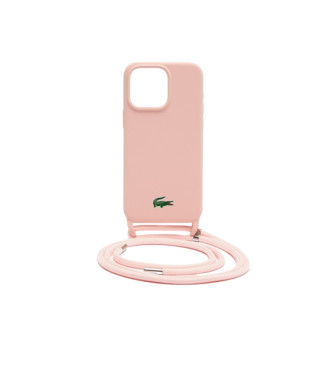 Lacoste iphone 15 hoesje ProMax roze