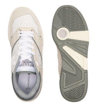 Lacoste Sneakers Lineshot in pelle con logo beige