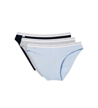 Lacoste Pack 3 Basic Panties blue, grey, black 