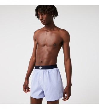 Lacoste Pack 3 blue boxer shorts, navy 