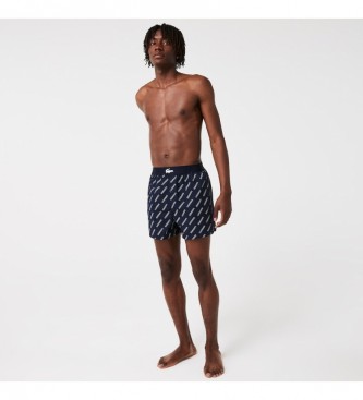Lacoste Pack 3 blue boxer shorts, navy 