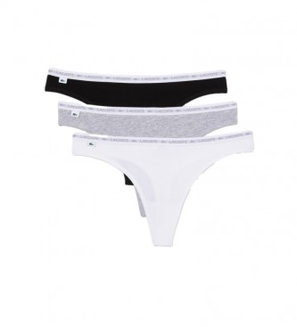 Lacoste Pack 3 Basic Thongs black, white, grey
