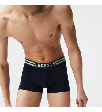 Lacoste Pack of 3 boxers stretch logo, grey, white, navy