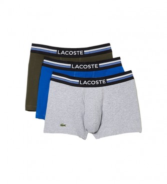 Lacoste Pack Of 3 Boxers Courts blue, gray, black
