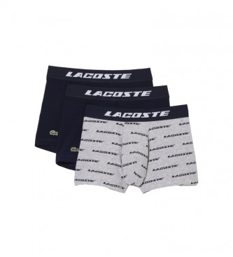 Lacoste 3er-Pack Boxershorts schwarz, grau