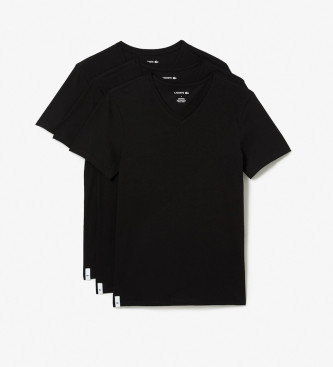 Lacoste Packung mit 3 schwarzen T-Shirts
