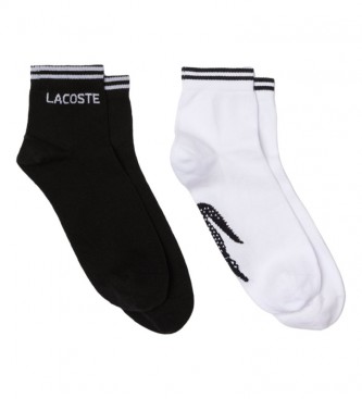 Lacoste Pack de dos calcetines negro, blanco
