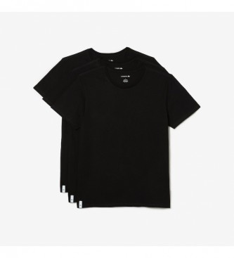 Lacoste Pack de tres camisetas interiores negro