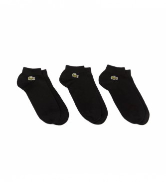 Lacoste Pack of three pairs of black Sport socks