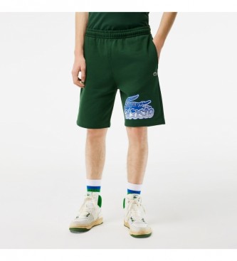 Lacoste Pantaloncini di peluche verdi