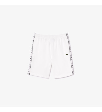 Lacoste Pantaloncini da jogging in peluche bianchi