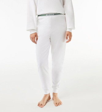 Lacoste Pantaloni da casa in cotone bianco