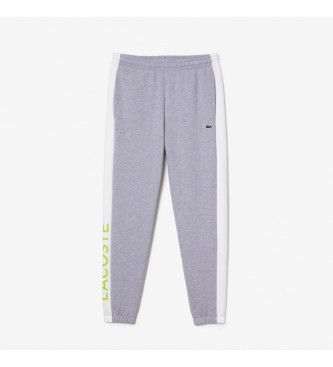 Lacoste Pantalone tuta con dettagli grigi a contrasto e righe