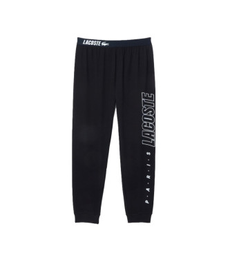 Lacoste Black logo fleece trousers