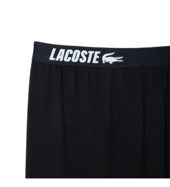 Lacoste Zwarte fleece broek met logo