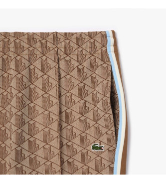 Lacoste Jacquard trousers Monogram brown
