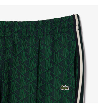 Lacoste Jacquard trousers Monogram green