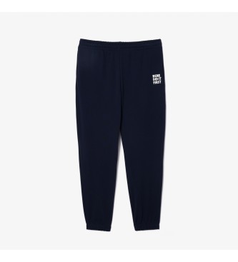 Lacoste Pantaloni da jogging in pile blu scuro