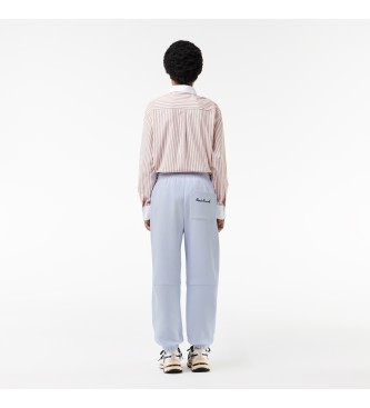 Lacoste Pique trousers in light blue double-faced piqu
