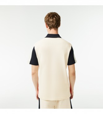 Lacoste Beigefarbenes Blockfarb-Piqu-Poloshirt